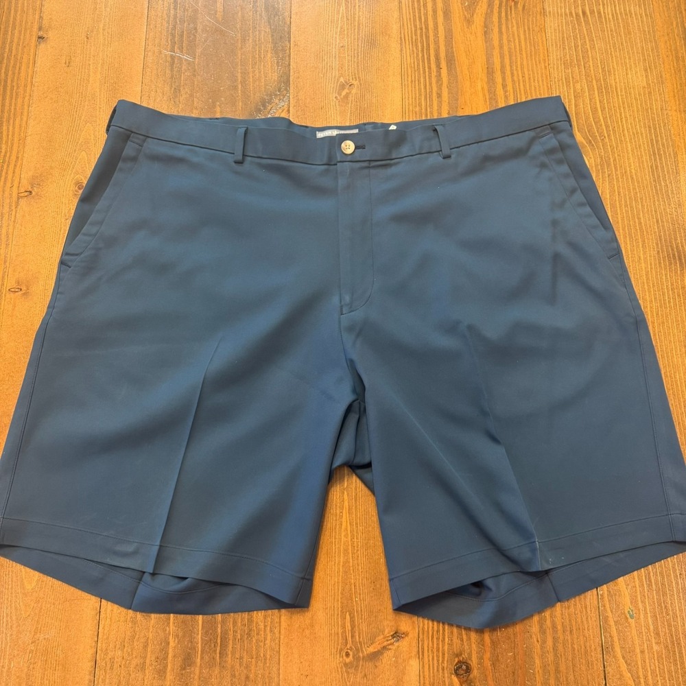 Peter Millar Wicking Shorts Sz 42 Blue 9" Inseam Golf Outdoor Casual MS14EB82
